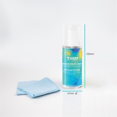 KIT TOOQ SPRAY LIMPIADOR PANTALLA 150ML + PAÑO MICROFIBRA