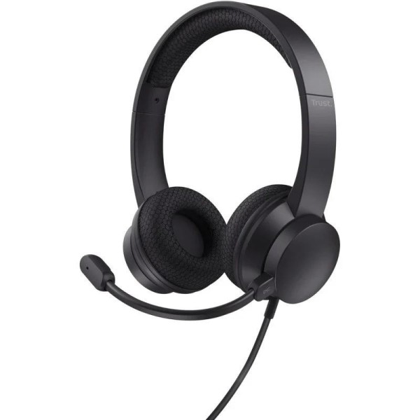 AURICULARES + MICROFONO TRUST AYDA HEADSET PC ENC USB BLACK