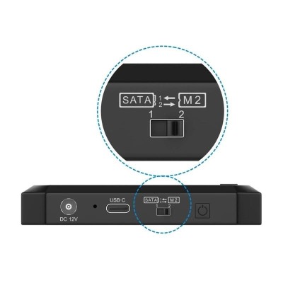 DOCK STATION CLONE AISENS 3.5/2.5 SATA M2 NVME USB 3.0 BLACK