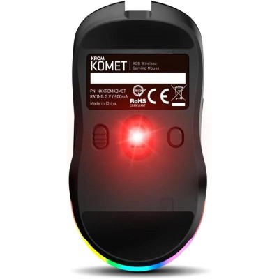 RATON KROM GAMING KOMET RGB WIRELESS 2400DPI 8 BOTONES BLACK