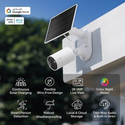 KIT TC82 TP-LINK CAMARA IP EXTERIOR + PANEL SOLAR POWERED