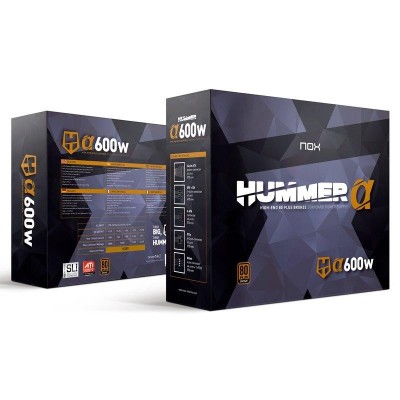 FUENTE DE ALIMENTACION NOX HUMMER ALPHA 600W 80+ BRONZE