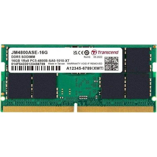 MEMORIA SODIMM 16GB TRANSCEND DDR5 4800MHZ