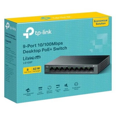 SWITCH TP-LINK ETHERNET 9 PUERTOS POE+ LS109P