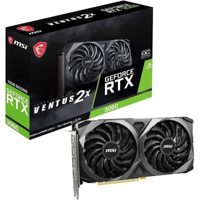 TARJETA DE VIDEO MSI RTX3060 VENTUS 2X OC 12GB DDR6