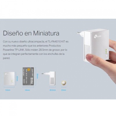 KIT DE NANO ADAPTADORES POWERLINE TP-LINK ETHERNET AV600 (TL-PA4010)