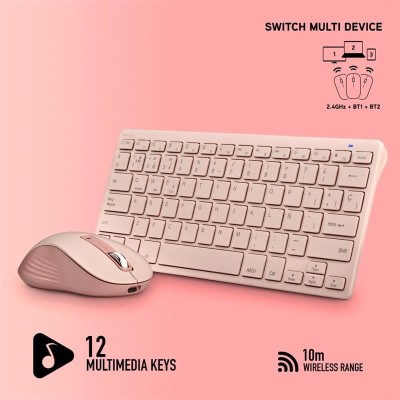 TECLADO + RATON NGS FANTASY KIT WIRELESS PINK