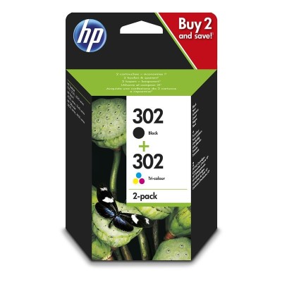 TINTA HP PACK N∫ 302 BLACK + TRICOLOR F6U66AE + F6U65AE