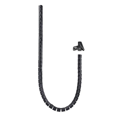 ORGANIZADOR DE CABLE NANOCABLE FLEXIBLE 25MM 1M BLACK