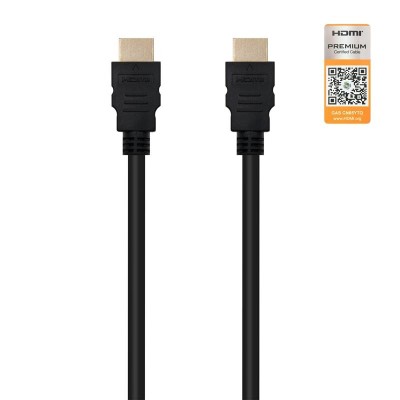 CABLE HDMI V2.0 4K 60HZ 18GBPS AM-AM NEGRO 1.5 M NANOCABLE