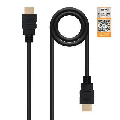 CABLE HDMI V2.0 4K 60HZ 18GBPS AM-AM NEGRO 2M NANOCABLE