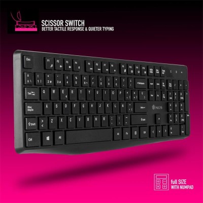 TECLADO + RATON NGS ALLURE WIRELESS BLACK