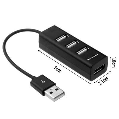 HUB USB PHOENIX 4 PUERTOS USB 2.0 BLACK