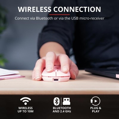 RATON TRUST PUCK RECARGABLE WIRELESS BLUETOOH PINK