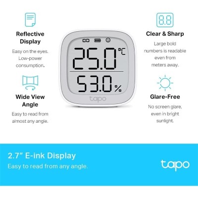 SENSOR TP-LINK TAPO T315 TEMPERATURA/HUMEDAD WIRELESS