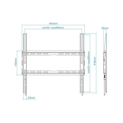 SOPORTE PARED TV MONITOR TOOQ 32-70 45KG BLACK