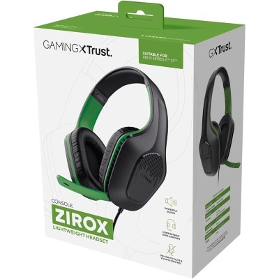 AURICULARES + MICROFONO TRUST GAMING GXT 415X ZIROX MULTI HEADSET GREEN