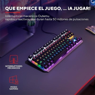 TECLADO TRUST GAMING GXT 834 CALLAZ MECANICO TKL USB RGB