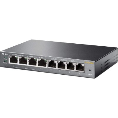 SWITCH TP-LINK GIGABIT 8 PUERTOS TL-SG108PE EASY SMART GESTIONABLE 4 POE