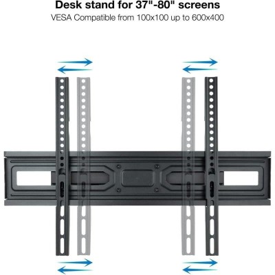 SOPORTE TV MONITOR TOOQ 37-80 40KG INCLINABLE/GIRATORIO BLACK