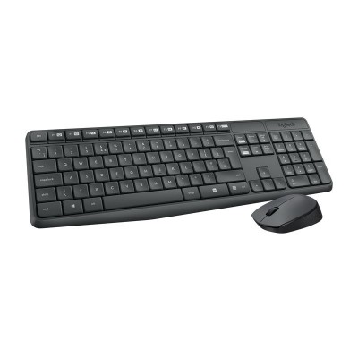 TECLADO + RATON LOGITECH MK235 WIRELESS BLACK