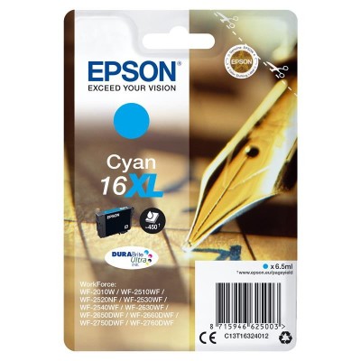 TINTA EPSON C13T16324012 CYAN T1632 16XL