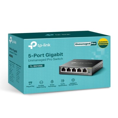 SWITCH TP-LINK TL-SG105E GIGABIT 5 PUERTOS EASY SMART SEMIGESTIONABLE