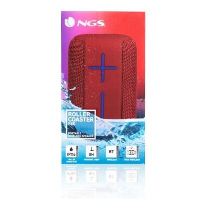 ALTAVOCES NGS ROLLERCOASTER BLUETOOTH RED USB + MICRO SD