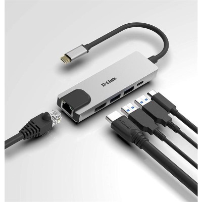 DOCK HUB USB D-LINK 5 EN 1 DUB-M520 USB-C