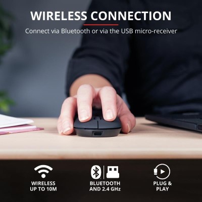 RATON TRUST PUCK RECARGABLE WIRELESS BLUETOOH BLACK