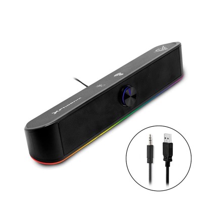 ALTAVOCES PHOENIX PC SOUNDBAR BARRA DE SONIDO 6W RGB