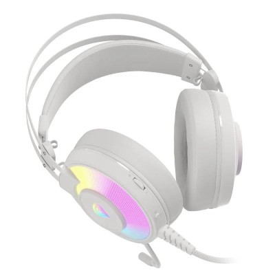 AURICULARES + MICROFONO GENESIS NEON 600 GAMING USB WHITE RGB