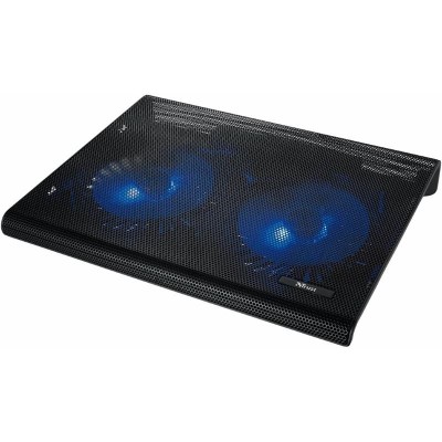 SOPORTE + VENTILADOR NOTEBOOK TRUST HASTA 17.4 BLACK