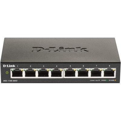 SWITCH D-LINK GIGABIT 8 PUERTOS + POE DGS-1100-08P