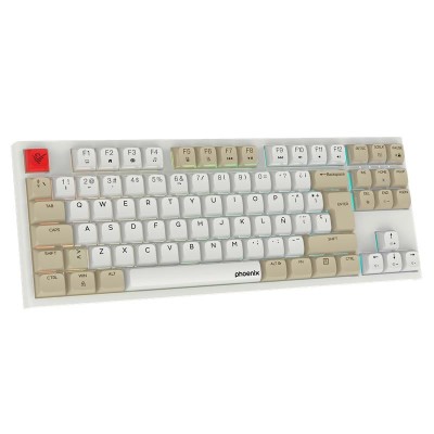 TECLADO PHOENIX ROYAL GAMING MECANICO TKL USB RGB WHITE