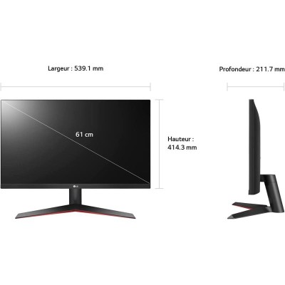 MONITOR LG 24 LED IPS FHD HDMI DP GAMING VESA BLACK