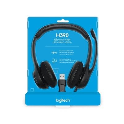 AURICULARES + MICROFONO LOGITECH H390 BLACK