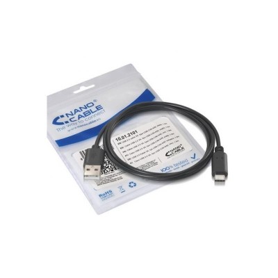 CABLE USB 3A TIPO USB-CM-AM NEGRO 0.5M NANOCABLE