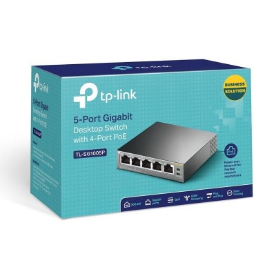 SWITCH TP-LINK GIGABIT 5 PUERTOS 4 POE TL-SG1005P