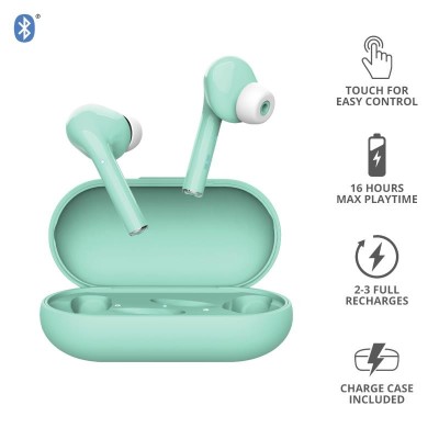 AURICULARES TRUST NIKA TOUCH EARPHONES BLUETOOTH WIRELESS TURQUOISE