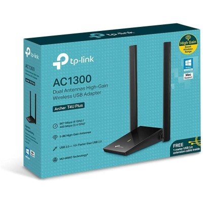 WIRELESS ADAPTADOR T4U PLUS USB 3.0 DUAL BAND TP-LINK AC1300