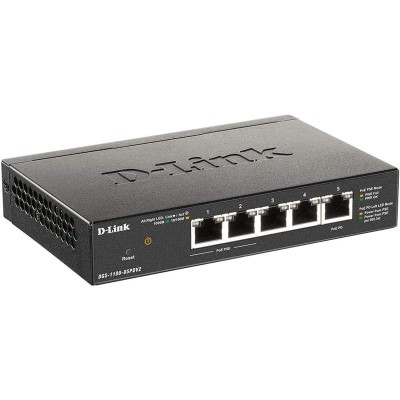 SWITCH D-LINK GIGABIT 5 PUERTOS DGS-1100-05PDV2 2 POE