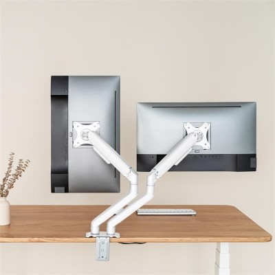 SOPORTE DE MESA TV/MONITOR TOOQ 17-32 2 BRAZOS WHITE