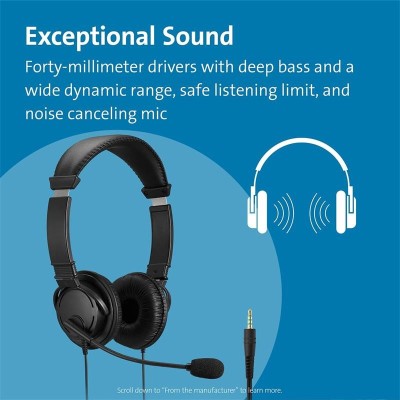 AURICULARES + MICROFONO KENSINGTON K33597WW HI-FI JACK 3.5MM BLACK