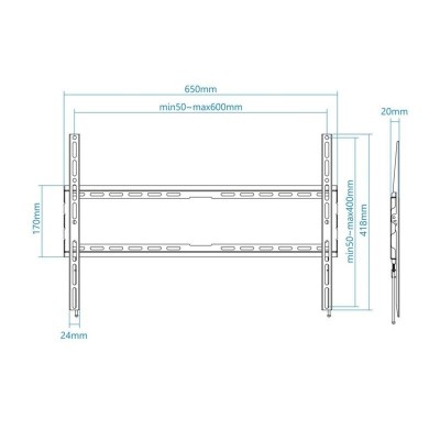 SOPORTE TV MONITOR TOOQ 37-80 45KG BLACK