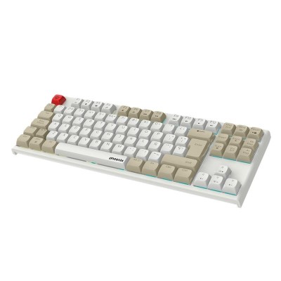 TECLADO PHOENIX ROYAL GAMING MECANICO TKL USB RGB WHITE