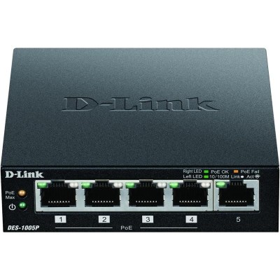 SWITCH D-LINK GIGABIT 5 PUERTOS DGS-1005P/E POE