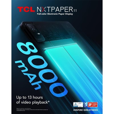 TABLET TCL 9466X4 NXTPAPER 11 2K 4GB/128GB 8MPX BLACK