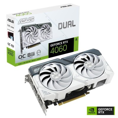 TARJETA DE VIDEO ASUS RTX4060 DUAL OC 8GB DDR6 WHITE