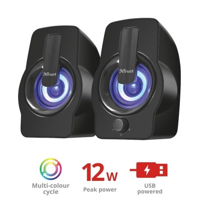 ALTAVOCES 2.0 GEMI RGB 12W ALIMENTACION USB TRUST